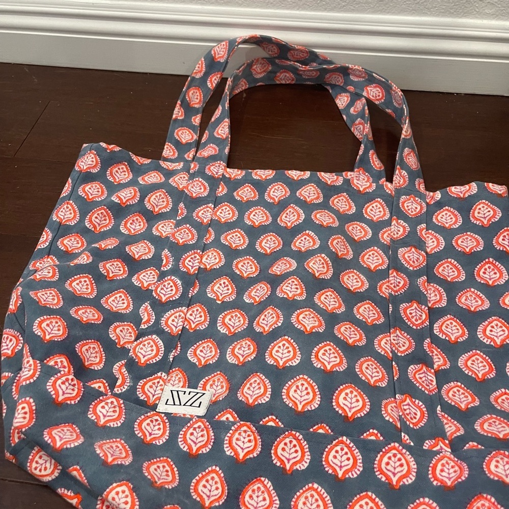 guc sz blockprints printed Patterned Tote Bag in “rose” - Picture 4 of 7